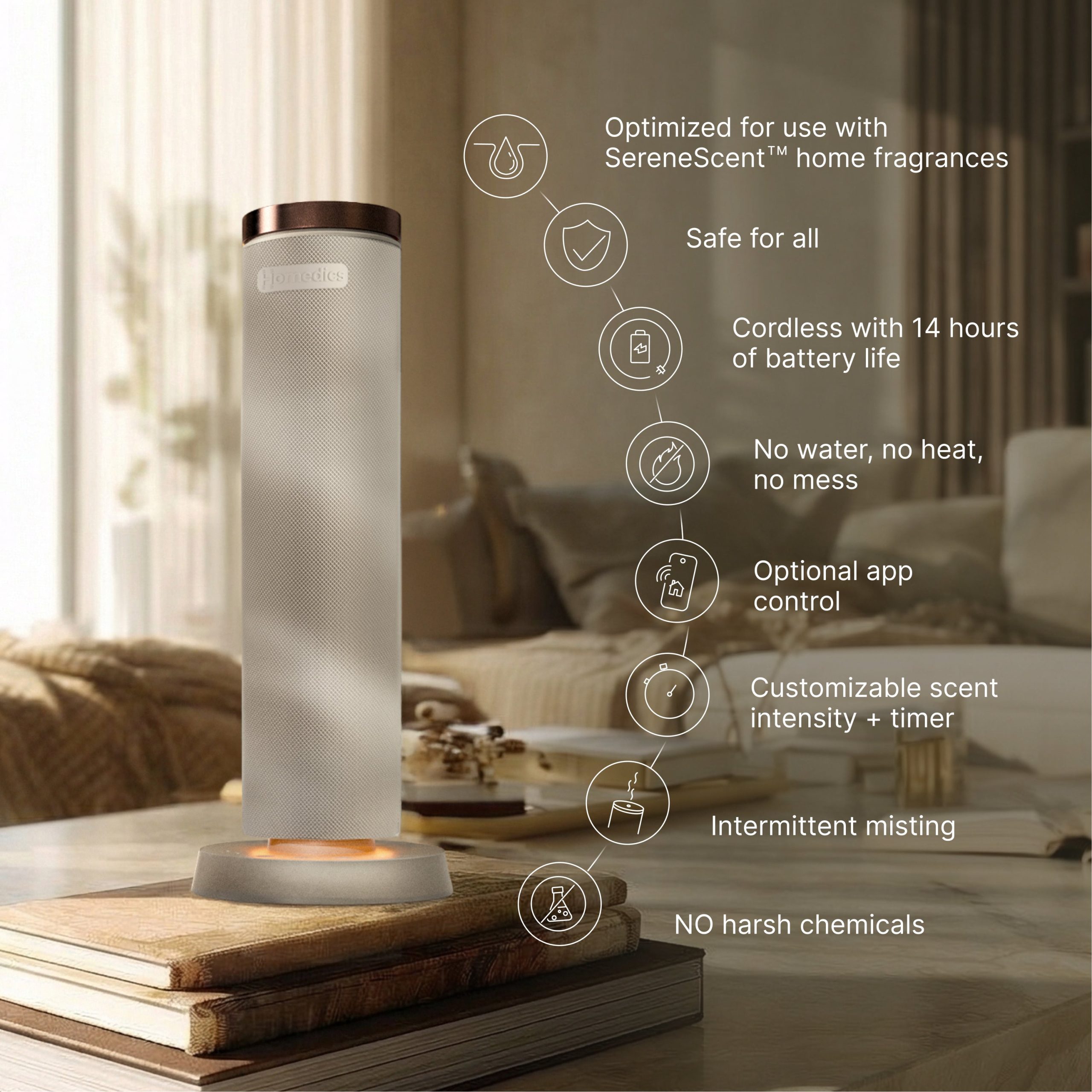 SereneScent Waterless Rechargeable 120 ml Diffuser - Image 3