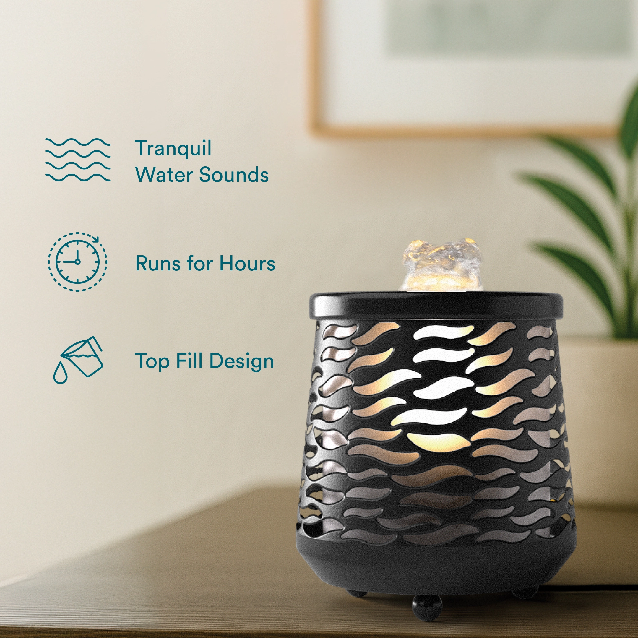 Homedics Indoor Relaxation Fountain with Light & Sound - Image 3