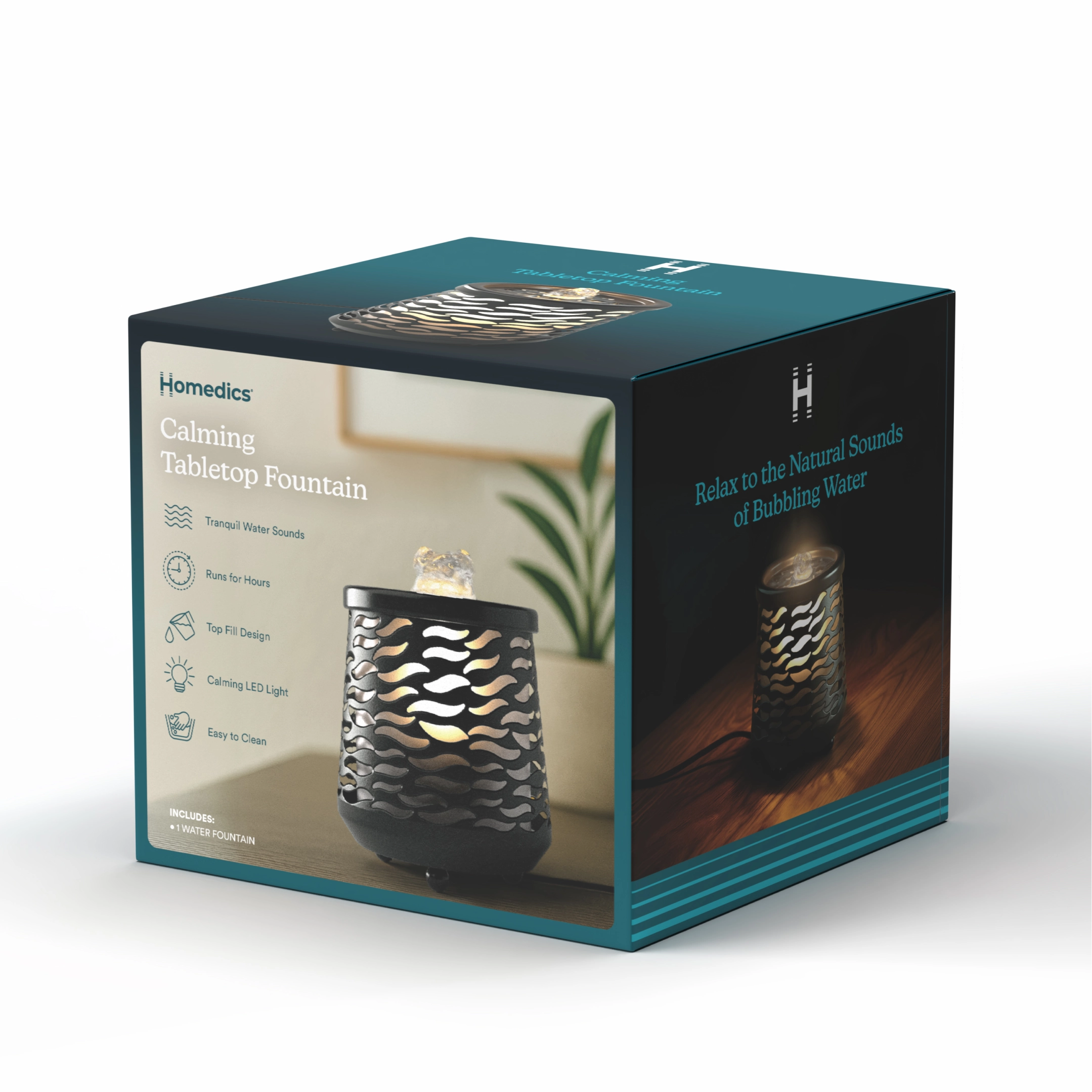 Homedics Indoor Relaxation Fountain with Light & Sound - Image 6
