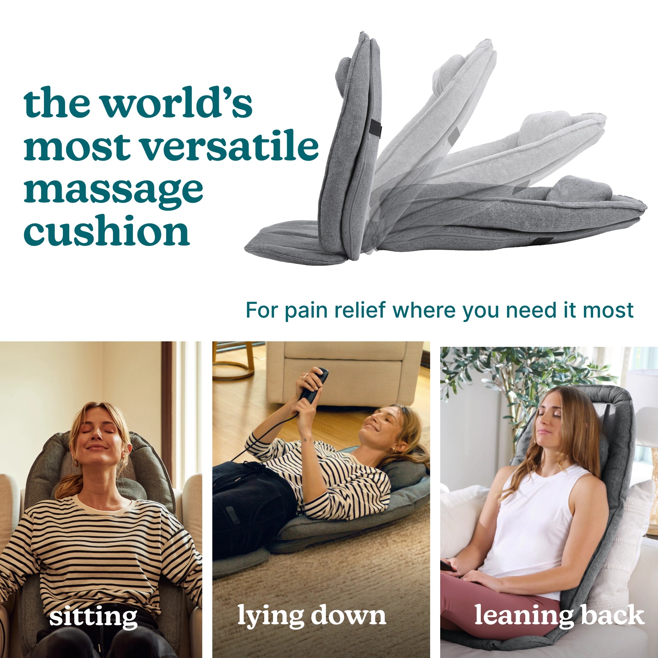 Total Recline Shiatsu Massage Cushion - Image 2