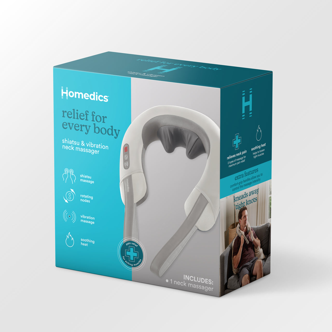 Pro Therapy Elite Shiatsu and Vibration Neck Massager with Heat - Image 7